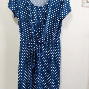 MSK Polka Dot Blue Dress Super Perfect Comfortable Summer Dress Small Made India